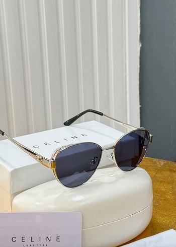 Celine Bej Şeffaf Kadın Güneş Gözlüğü - Görsel 3