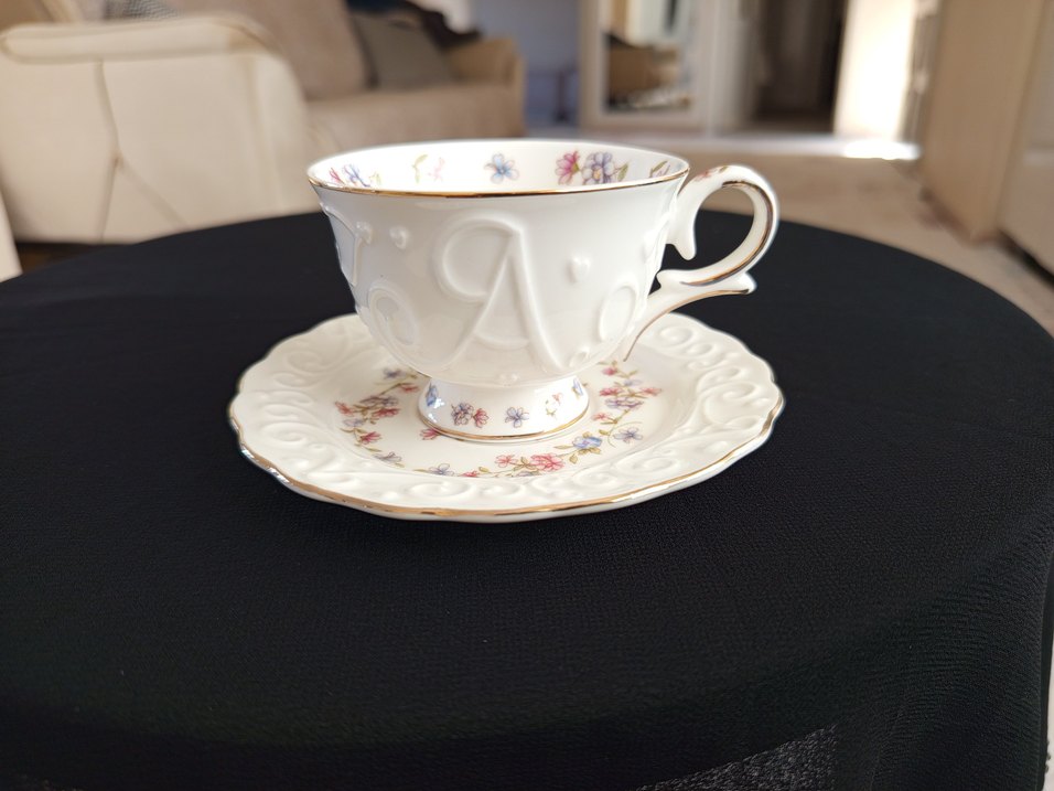 Bej Çiçek Desenli Porselen Tabak Seti - Görsel 5