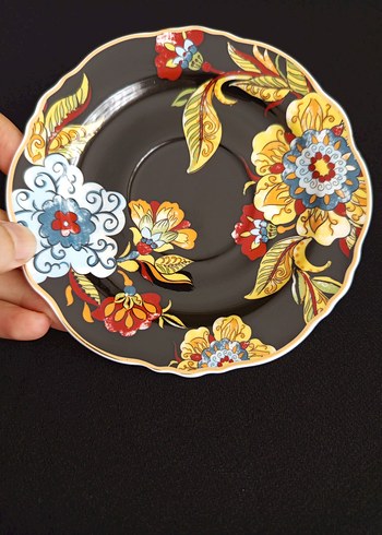 Mor Renkli Çiçek Desenli Altılı Kahve Fincanı Seti - Görsel 7