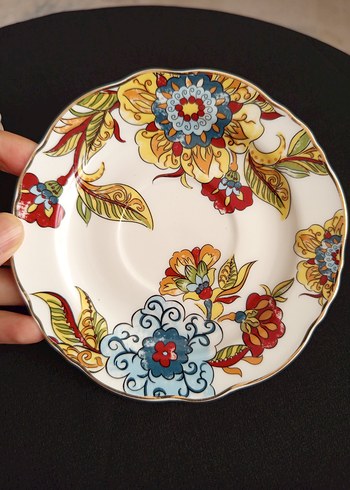 Mor Renkli Çiçek Desenli Altılı Kahve Fincanı Seti - Görsel 13