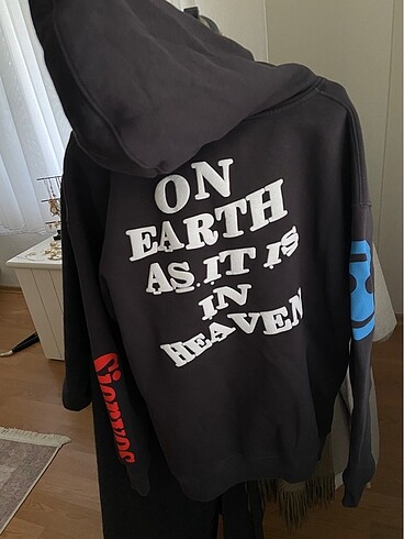 Kabartmalı baskı sweatshirt