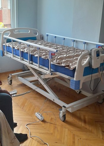 Mavi Düz Hasta Yatağı - Görsel 6