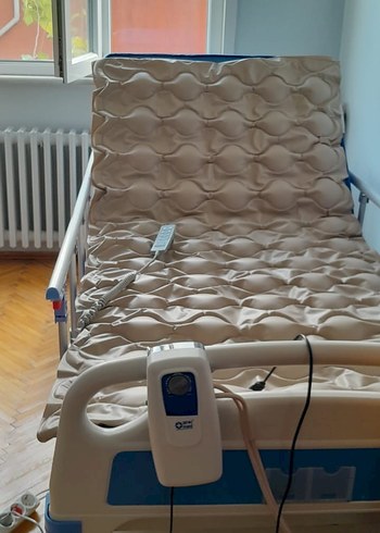 Mavi Düz Hasta Yatağı - Görsel 2