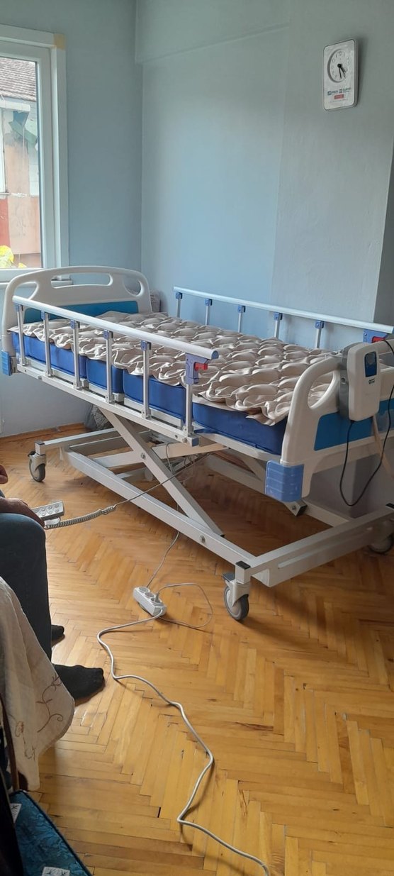 Mavi Düz Hasta Yatağı - Görsel 5