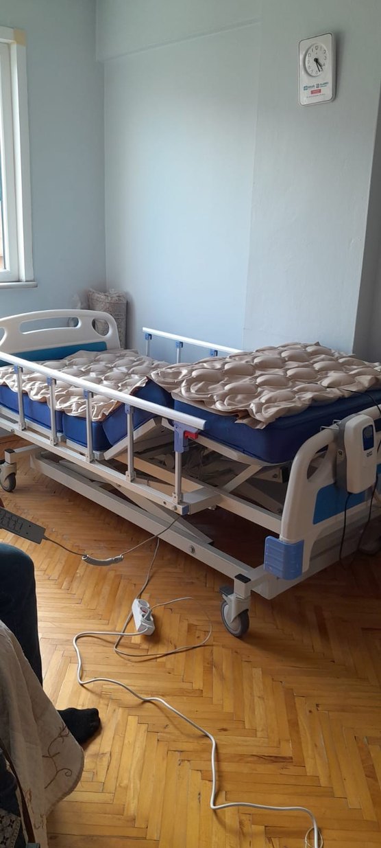 Mavi Düz Hasta Yatağı - Görsel 4