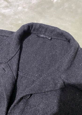 Düğmeli Gri Kadın gömlek - Görsel 8