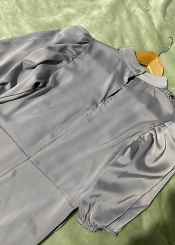 Gri Drapeli Uzun Kadın Elbise - Görsel 3