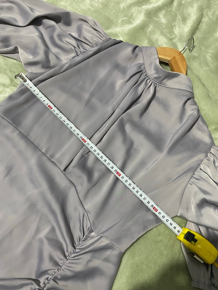 Gri Drapeli Uzun Kadın Elbise - Görsel 5