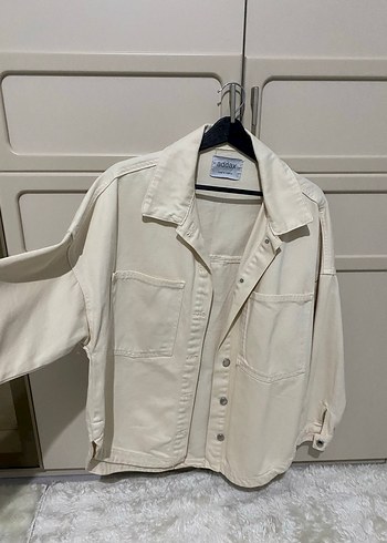 Addax Beyaz Pamuklu Düğmeli Kadın Ceket - Görsel 3