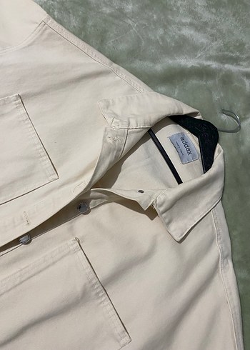 Addax Beyaz Pamuklu Düğmeli Kadın Ceket - Görsel 6