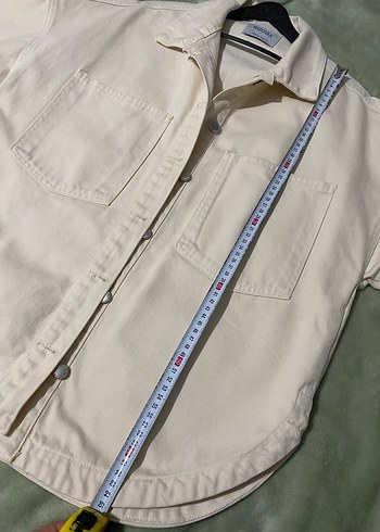 Addax Beyaz Pamuklu Düğmeli Kadın Ceket - Görsel 5