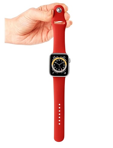 Beden Apple Watch Silikon Kırmızı Kordon