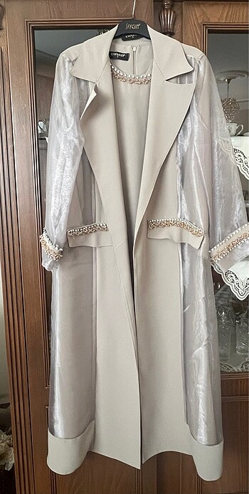 m Beden camel Renk Abiye Abaya