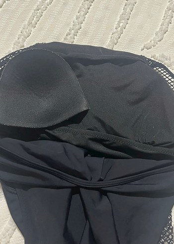 Siyah Dantelli Midi Kadın Mayo - Görsel 4