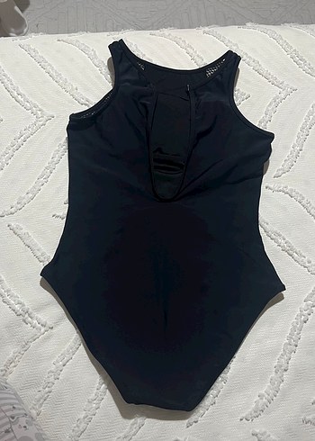 Siyah Dantelli Midi Kadın Mayo - Görsel 2