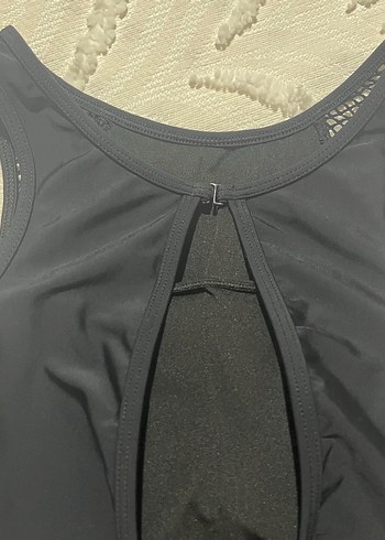 Siyah Dantelli Midi Kadın Mayo - Görsel 3