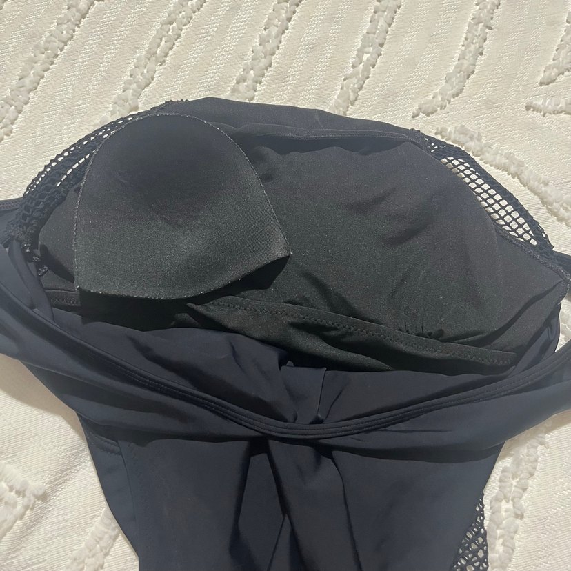 Siyah Dantelli Midi Kadın Mayo - Görsel 4