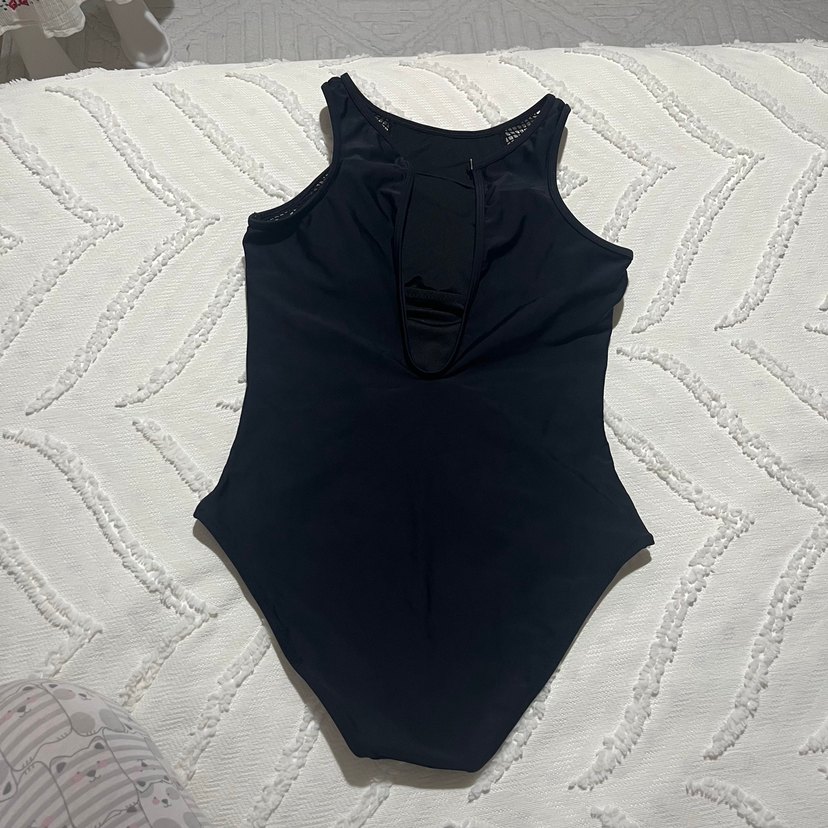 Siyah Dantelli Midi Kadın Mayo - Görsel 2