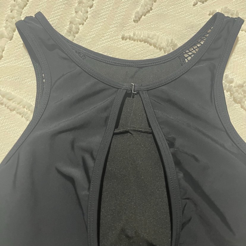 Siyah Dantelli Midi Kadın Mayo - Görsel 3