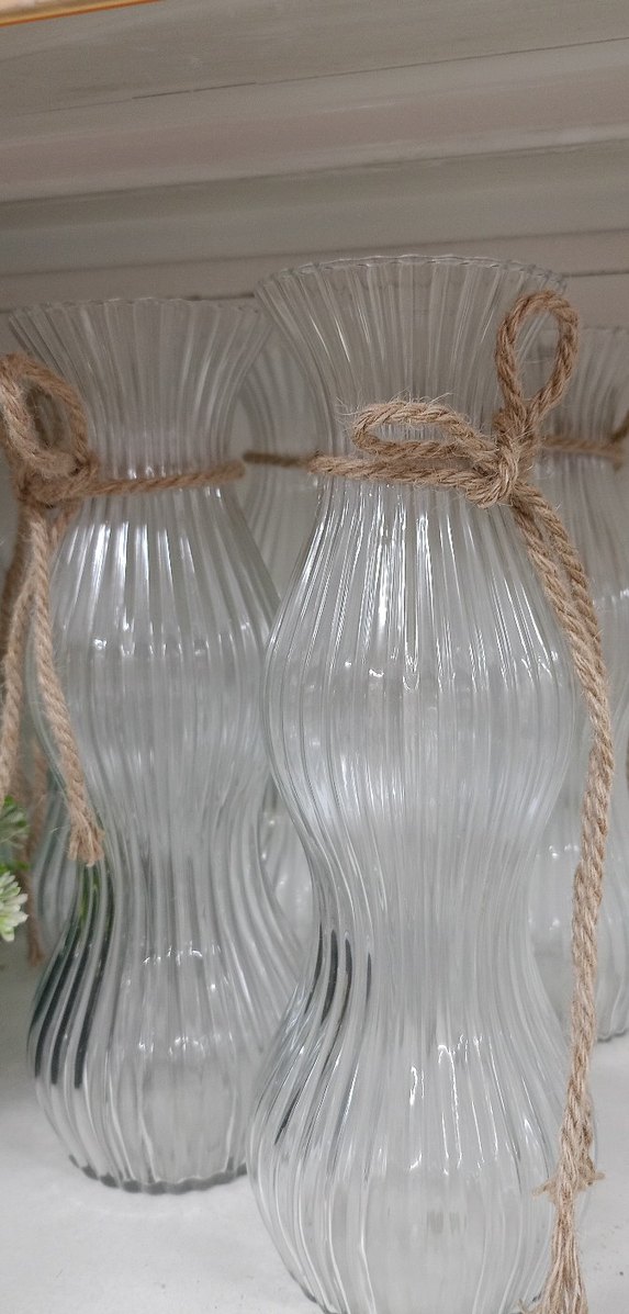 İnce Cam Vazo Tekli/İkili Set - Görsel 2