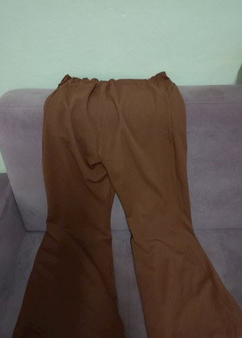 Kahverengi İspanyol Paça Kadın Pantolon - Görsel 2