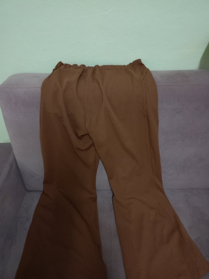 Kahverengi İspanyol Paça Kadın Pantolon - Görsel 2