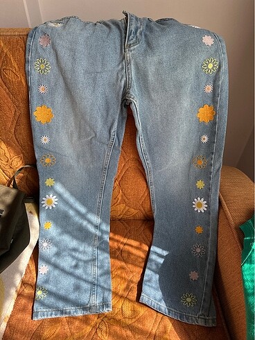 Trendyolmilla çiçekli jean