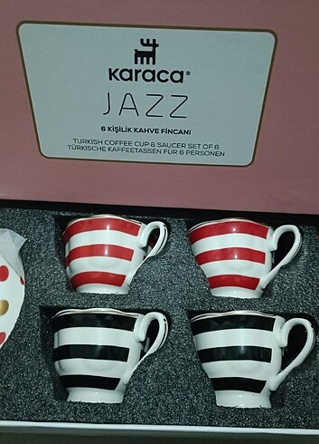 Beden Karaca 6 kişilik kahve fincanı