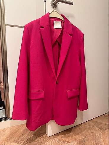 Fuşya blazer ceket