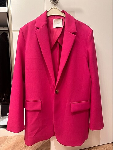 Mango Fuşya blazer ceket