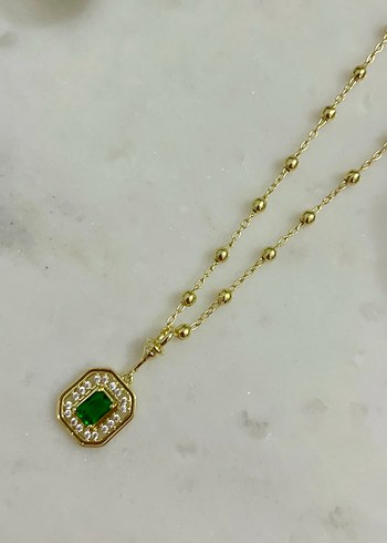 Zincir Detaylı Uzun Gold Kolye