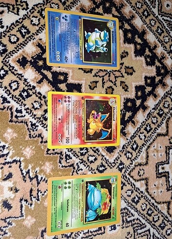 Charizard Blastoise Venusaur Pokemon Kartları
