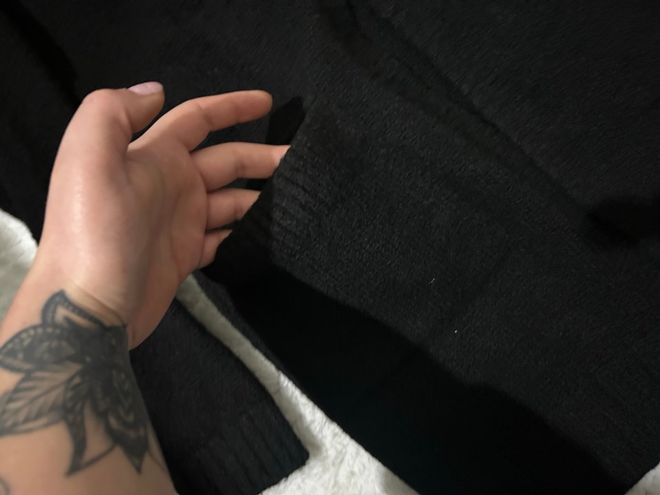 Siyah Uzun Kollu Kadın Hırka - Görsel 3