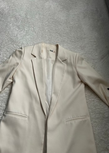 Bej Kadın Midi Blazer Ceket - Görsel 4