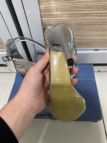 38 Beden gri Renk soho kadın topuklu abiye ayakkabısı
