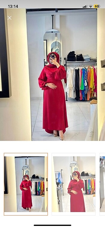 Trendyol & Milla Bordo elbise