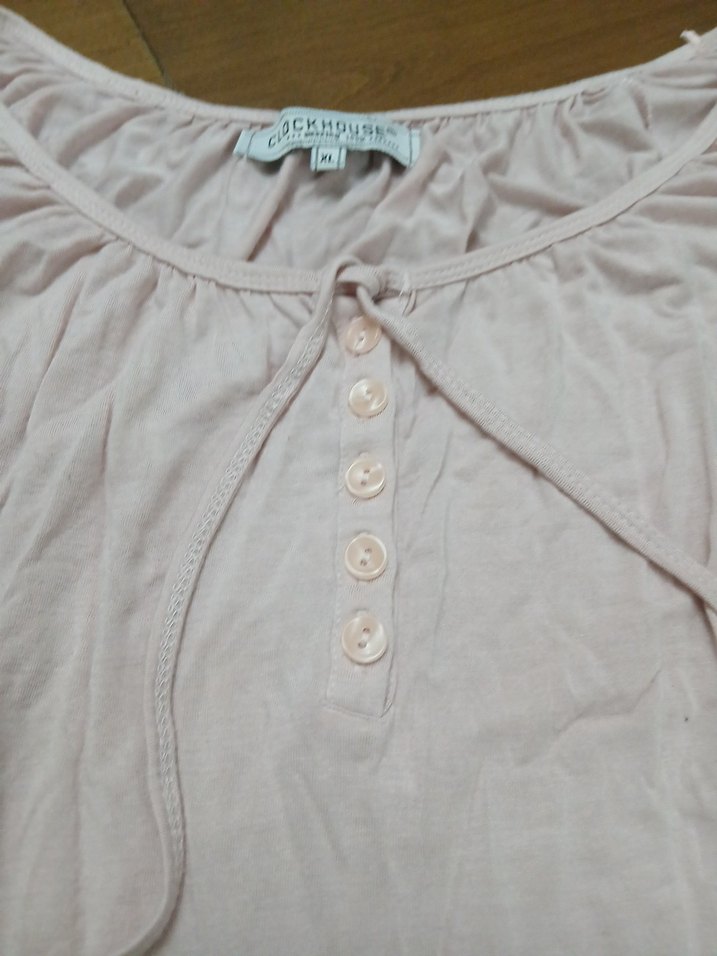 pembe Düğmeli Uzun Kollu büyük beden Rahat Kesim - Görsel 3