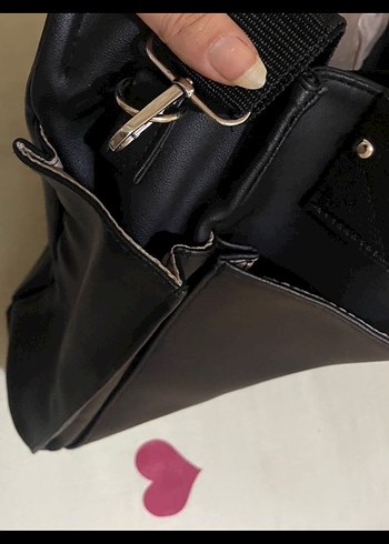 Siyah Deri Kadın Omuz Çantası - Görsel 3