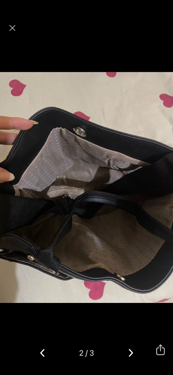 Siyah Deri Kadın Omuz Çantası - Görsel 2