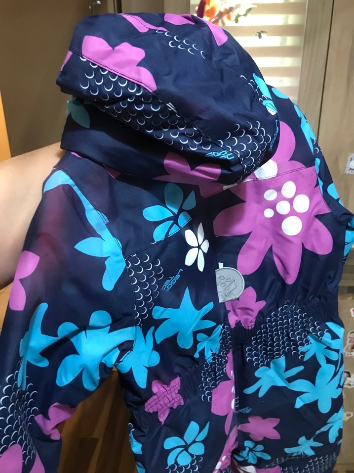 Çiçek Desenli Kız Bebek Kayak Tulumu - Görsel 3