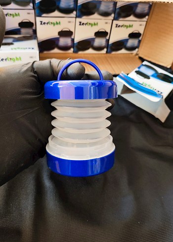 Mavi Katlanabilir Mini Kamp Lambası