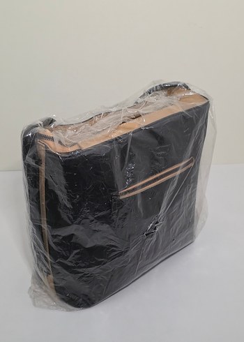 Siyah Deri Fermuarlı Kadın Çanta - Görsel 2