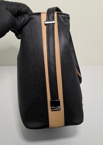 Siyah Deri Fermuarlı Kadın Çanta - Görsel 6