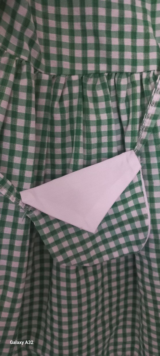 Nakışlı, Düğmeli, Uzun Kollu Kız Elbisesi - Görsel 4