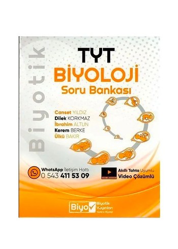Biyotik TYT Biyoloji Soru Bankası Video Çözümlü