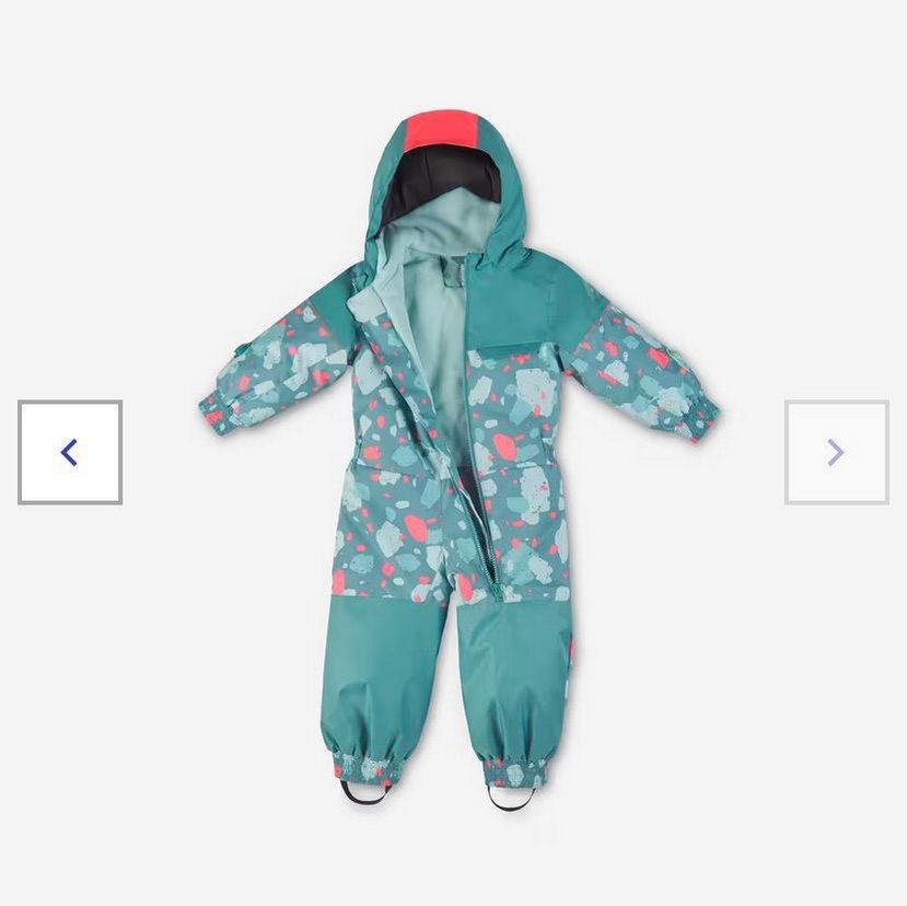 Turkuaz Desenli WEDZE ÇOCUK Kayak Tulumu - Görsel 2