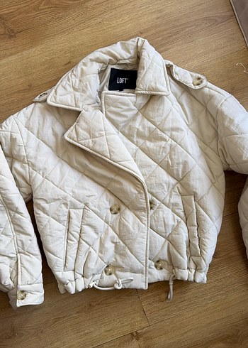 Loft Ekru Kapitone Kisa Ceket