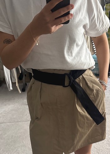 Mango Kemerli Mini Etek - Görsel 3