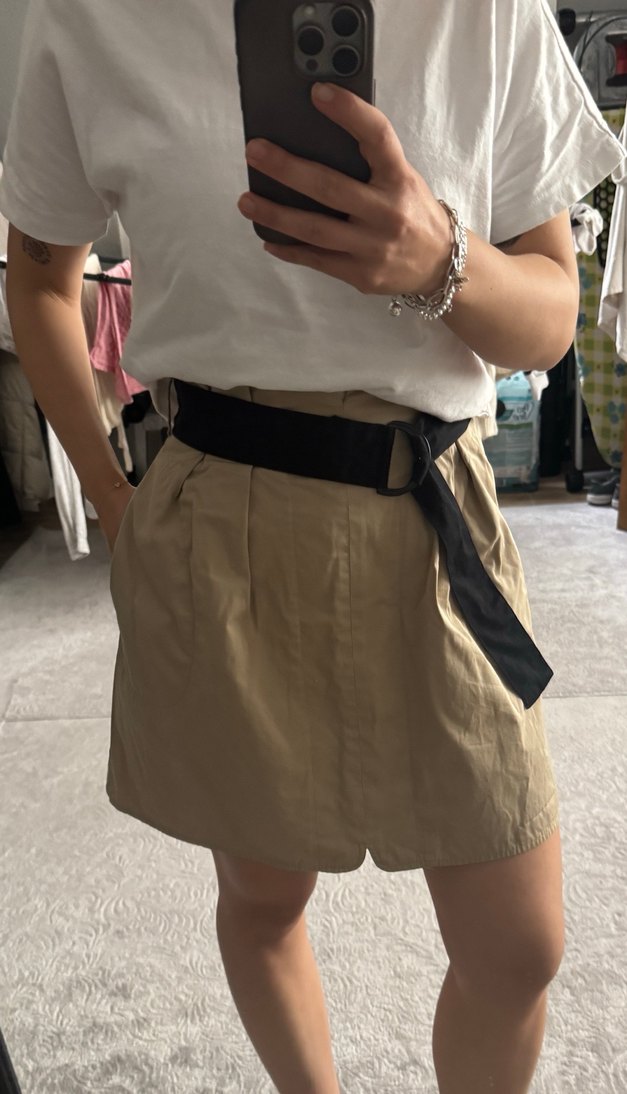 Mango Kemerli Mini Etek - Görsel 2