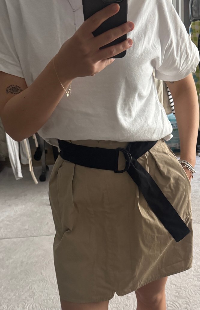 Mango Kemerli Mini Etek - Görsel 3